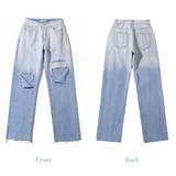 ダメージ デニムパンツ ハイウエスト韓国 | Miniministore | 詳細画像3 