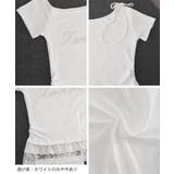 オフショルTロゴtシャツ肩リボントップス | Miniministore | 詳細画像28