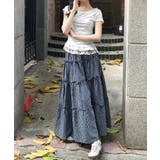 オフショルTロゴtシャツ肩リボントップス | Miniministore | 詳細画像6
