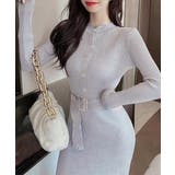 リブニットタイトワンピースウエストベルト | Miniministore | 詳細画像3 