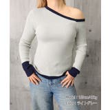 配色ワンショルダーリブニットトップス長袖 | Miniministore | 詳細画像19