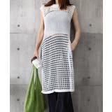 透かし編みロングベストサイドスリット夏服 | Miniministore | 詳細画像16 