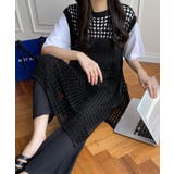 透かし編みロングベストサイドスリット夏服 | Miniministore | 詳細画像5 