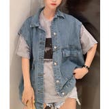 ベスト レディースデニムベスト 韓国ジレ | Miniministore | 詳細画像2 