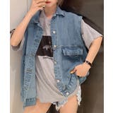 ベスト レディースデニムベスト 韓国ジレ | Miniministore | 詳細画像3 