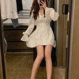 シャツワンピース白長袖ミニワンピース[品番:II000007071 ...