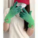 グリーン | グラデーションニット手袋 スマホ対応手袋 | Miniministore