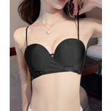 ブラック | ストラップレス小胸盛れるチューブトップ 快適インナー 大人上品ズレにくいブラ | SUNSHINE CLOSET