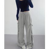 グレー | スウェットパンツサイドリボンワイドパンツ | SUNSHINE CLOSET