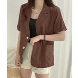 ブラウン | テーラードジャケット綿麻サマージャケット | Miniministore