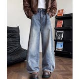 サックスブルー | バギーデニムパンツ メンズ カーブデニム | AsaAura