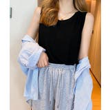 ブラック | ニットタンクトップ サイドスリット韓国風 | SUNSHINE CLOSET