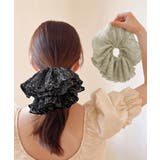 セット1(花柄2色) | フリルシュシュ 大きめボリュームヘアゴム | Miniministore