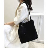 ブラック | ポーチ付きコーデュロイトートバッグ大容量 | SUNSHINE CLOSET