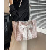 ピンク | ビッグリボントートバッグ 肩掛け 軽量鞄 | SUNSHINE CLOSET
