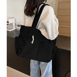 ブラック | コーデュロイ トートバッグ 大容量カバン | Miniministore