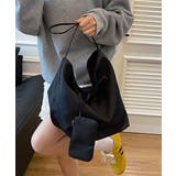ブラック | 大容量トートバッグ ミニポーチ付き 無地 | Miniministore