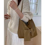 ブラウン | 大容量トートバッグ ミニポーチ付き 無地 | Miniministore