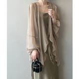 ベージュ | シアーカーディガン レディース薄手羽織り | ANGELCLOSET
