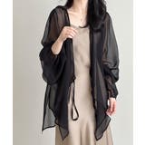 ブラック | シアーカーディガン レディース薄手羽織り | ANGELCLOSET