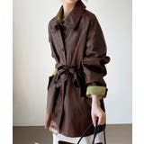 ブラウン | エコレザーロングジャケット韓国風アウター | SUNSHINE CLOSET
