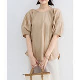ベージュ | パフスリーブ ブラウス 半袖 レディース | Miniministore