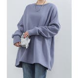 ブルー | ビッグシルエットスウェット裏起毛トップス | Miniministore