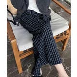 ロング*ネイビー | ギンガムチェックパンツ レディース 春夏 | SUNSHINE CLOSET