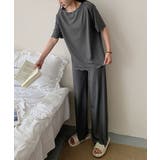 ダークグレー | 半袖ルームウェアセットアップ レディース | Miniministore