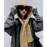 ベージュ | フード付きニットマフラー韓国風バラクラバ | Miniministore
