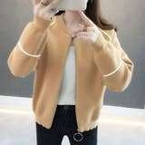 ベージュ | ジップアップニットジャケット レディース | Miniministore