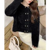 ブラック | ミンクタッチカーディガン モヘアセーター | Miniministore