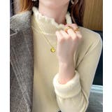 ベージュ | 裏起毛 メロウニットトップス ハイネック | SUNSHINE CLOSET