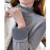 グレー | 裏起毛 メロウニットトップス ハイネック | SUNSHINE CLOSET