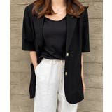ブラック | ゆったり リネンサマージャケット体型カバー 薄手ジャケット着やせ | SUNSHINE CLOSET