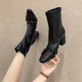 ブラック | ショートブーツ レディース 美脚ブーティ | ANGELCLOSET