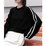 ブラック*薄手 | ショート丈 サイドラインスウェット裏起毛 | Miniministore