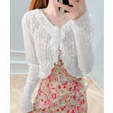 ホワイト | レースボレロカーディガン シアートップス | Miniministore