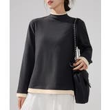 チャコールグレー | ハイネックトップス レイヤード風 長袖T | Miniministore