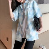 半袖*薄ブルー | シャツ レディース カーディガン春夏韓国 | Miniministore