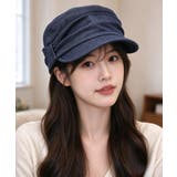 ネイビー | 立体シルエットマドロスハットつば付き帽子リボンワークキャップ小顔見えレディース秋… | SUNSHINE CLOSET