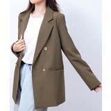 ブラウン | ダブルボタンテーラードジャケットミドル丈 | Miniministore