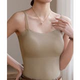 ベージュ | カップ付きキャミソール 韓国風ブラトップ | Miniministore