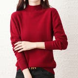 ワインレッド | プチハイネックニットトップス レディース | Miniministore