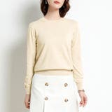 ライトベージュ | クルーネック ニットプルオーバー 春秋冬 | Miniministore