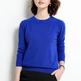 ロイヤルブルー | クルーネック ニットプルオーバー 春秋冬 | Miniministore