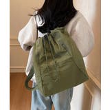 カーキ | レディース3wayドローストリングリュックサック ユニセックスかばん A4大容量… | SUNSHINE CLOSET