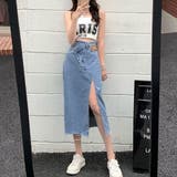 デニムスカート ウエストレイヤード風美脚 | Miniministore | 詳細画像7 