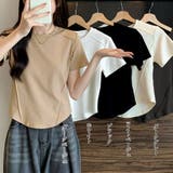 無地 Tシャツ クルーネック レディース | Miniministore | 詳細画像2 