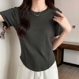 無地 Tシャツ クルーネック レディース | Miniministore | 詳細画像7 